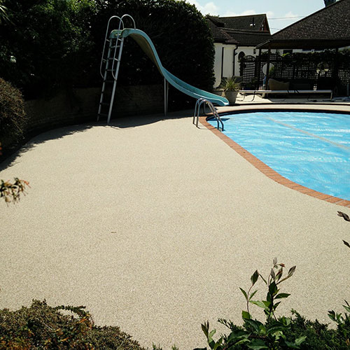 bespoke resin swimming pool area